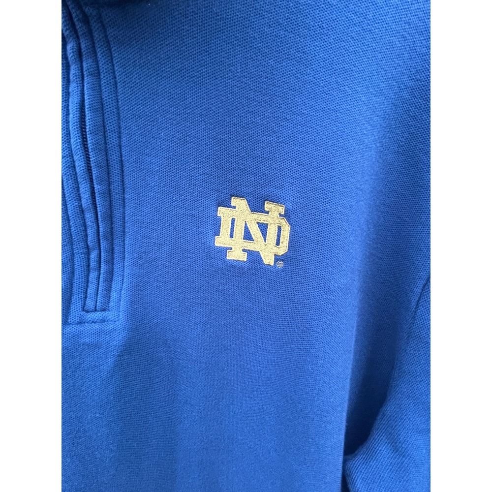 Vineyard Vines Notre Dame 1/4 Zip Pullover XL Navy Utility Preppy Heritage Irish - Picture 3 of 7